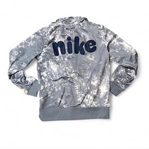 Nike Kids Blue and White Tie-Dye Jacket